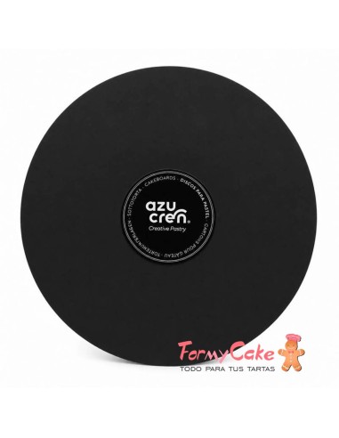 Base Redonda Excellente Negra Mate 30cm/3mm...