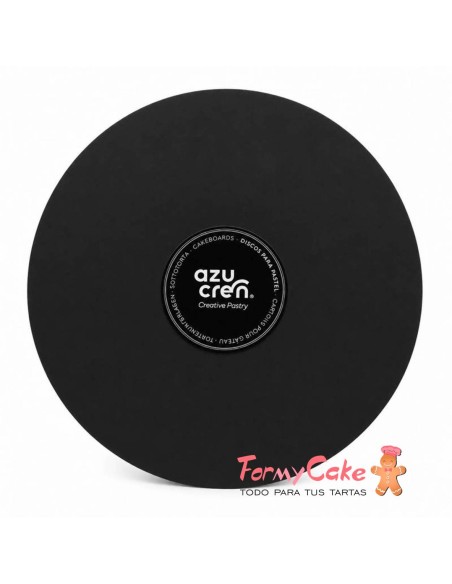 Base Redonda Excellente Negra Mate 20cm/3mm Azucren