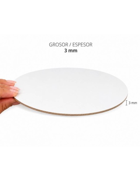 Base Redonda Excellente Blanca Mate 25cm/3mm Azucren