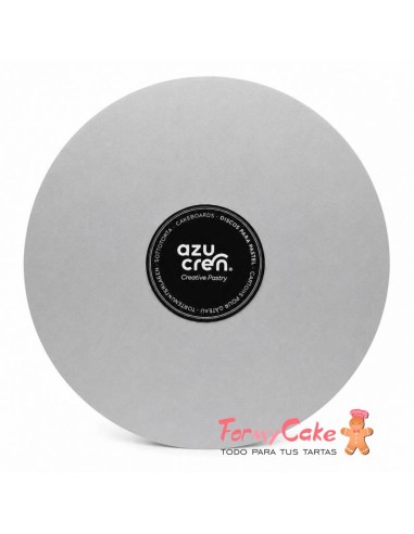 Base Redonda Excellente Plata Mate 25cm/3mm...
