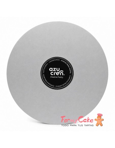 Base Redonda Excellente Plata Mate 25cm/3mm Azucren