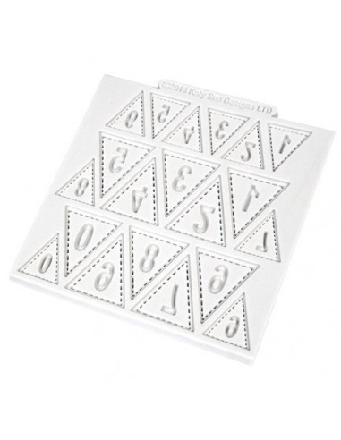 Molde de Silicona Banderitas De Números Katy Sue